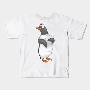 Penguin Nurse Stethoscopes Kids T-Shirt